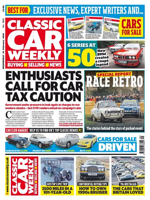 Title details for Classic Car Weekly by H BAUER PUBLISHING LIMITED - Available